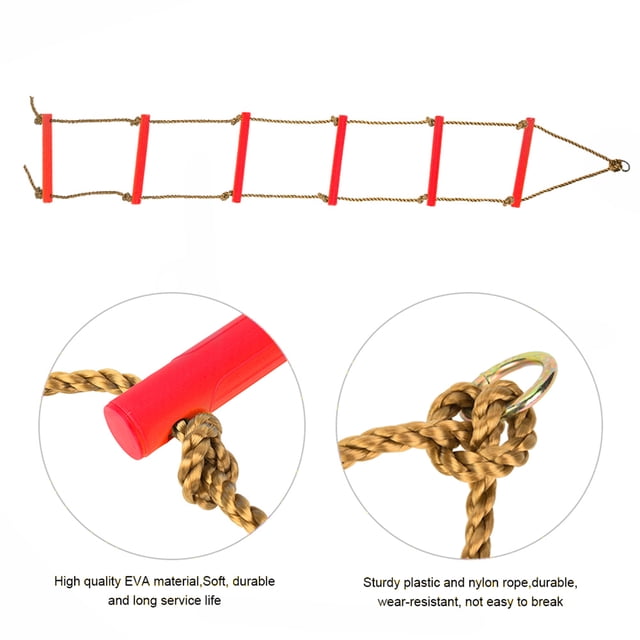 Nylon Six-section Kids Climbing Ladder Outdoor Fun Toy For Boy Girl Climbing Game Garden Tree Playground