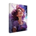 thumbnail image 2 of Canvas Wall Art - Momart 'Happy Purple 1' Wall Art for Living Room, Bedroom, or Office Décor by Trademark Fine Art - 35 x 47 Inches, 2 of 4