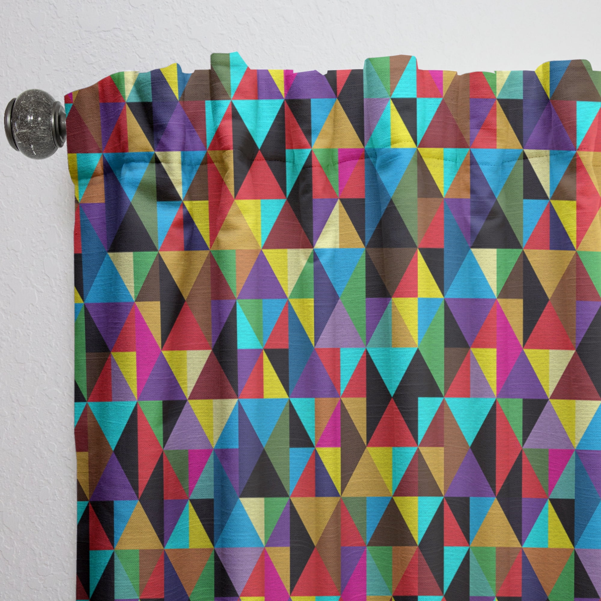 Designart 'Triangular Shapes Colourfields I' Contemporary Curtain Panel