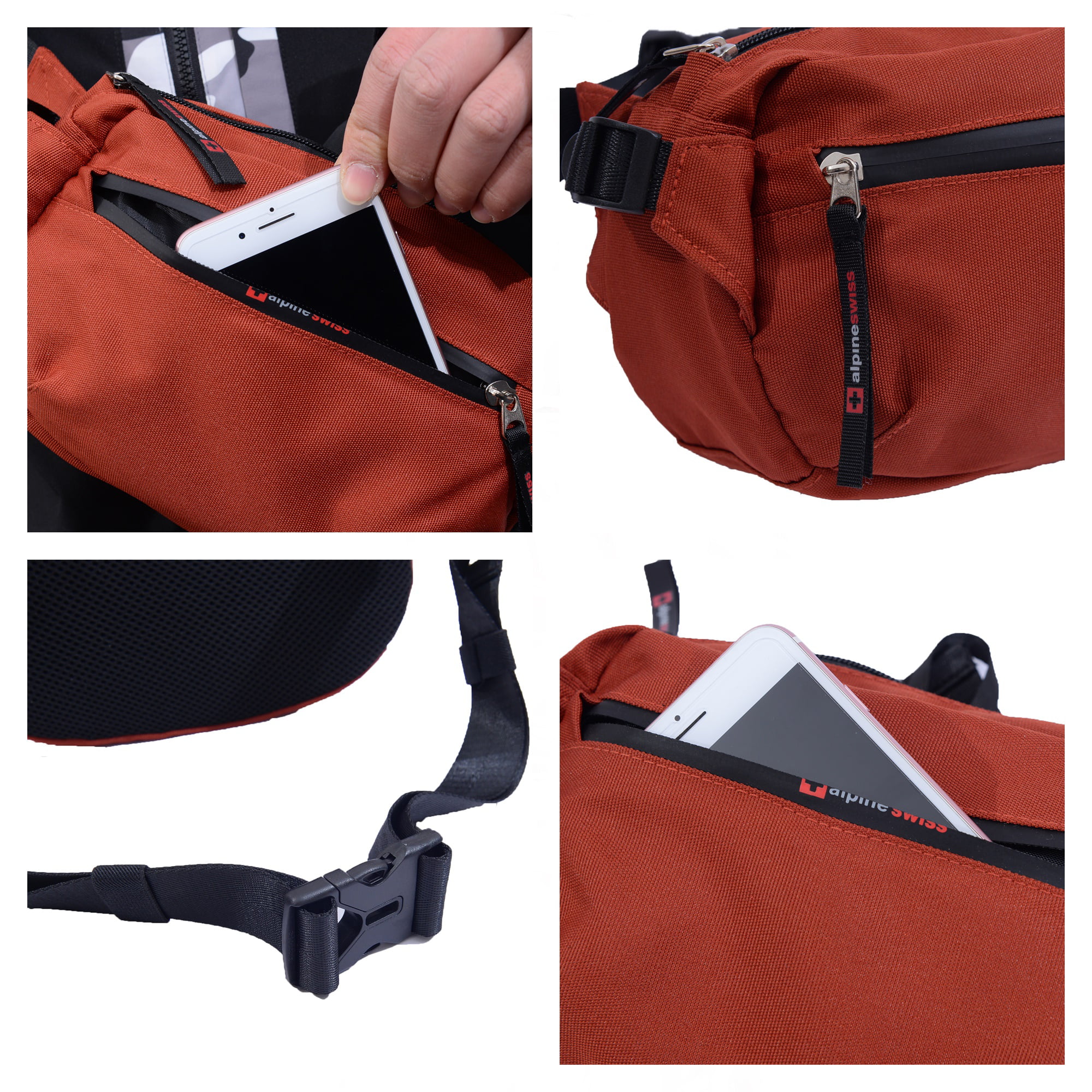 Alpine Swiss Fanny Pack Adjustable Waist Bag Sling Crossbody Chest Pack Bum Bag - Yellow