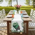 thumbnail image 4 of Sage Green Black Women Table Runner, Spring Eucalyptus Leaves Washable Cotton Linen Table Runners 90 Inches Long, Dresser Scarf Runner for Dining/Coffee/Kitchen/Hallway Tables 13''x90'', 4 of 9