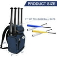 thumbnail image 2 of WOLT Baseball Bag Backpack for Youth Boys Adults Baseball Bag Multifunctional Sport Backpack for Ball Darkblue, 2 of 6