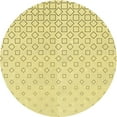 thumbnail image 1 of Ahgly Company Machine Washable Indoor Round Transitional Corn Yellow Area Rugs, 3' Round, 1 of 7