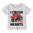 thumbnail image 2 of LRen Kids T Shirts for Boys Cute Truck Print Tee Crew Neck Short Sleeve Summer Shirt Casual Comfortable School Uniform Clothes,3-4 Years, 2 of 3