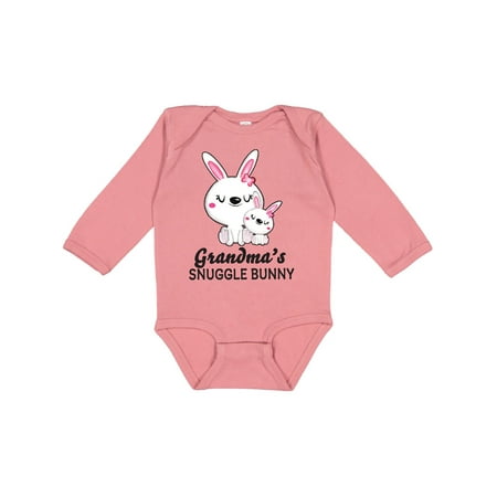 

Inktastic Grandma s Snuggle Bunny Easter Girls Long Sleeve Baby Bodysuit
