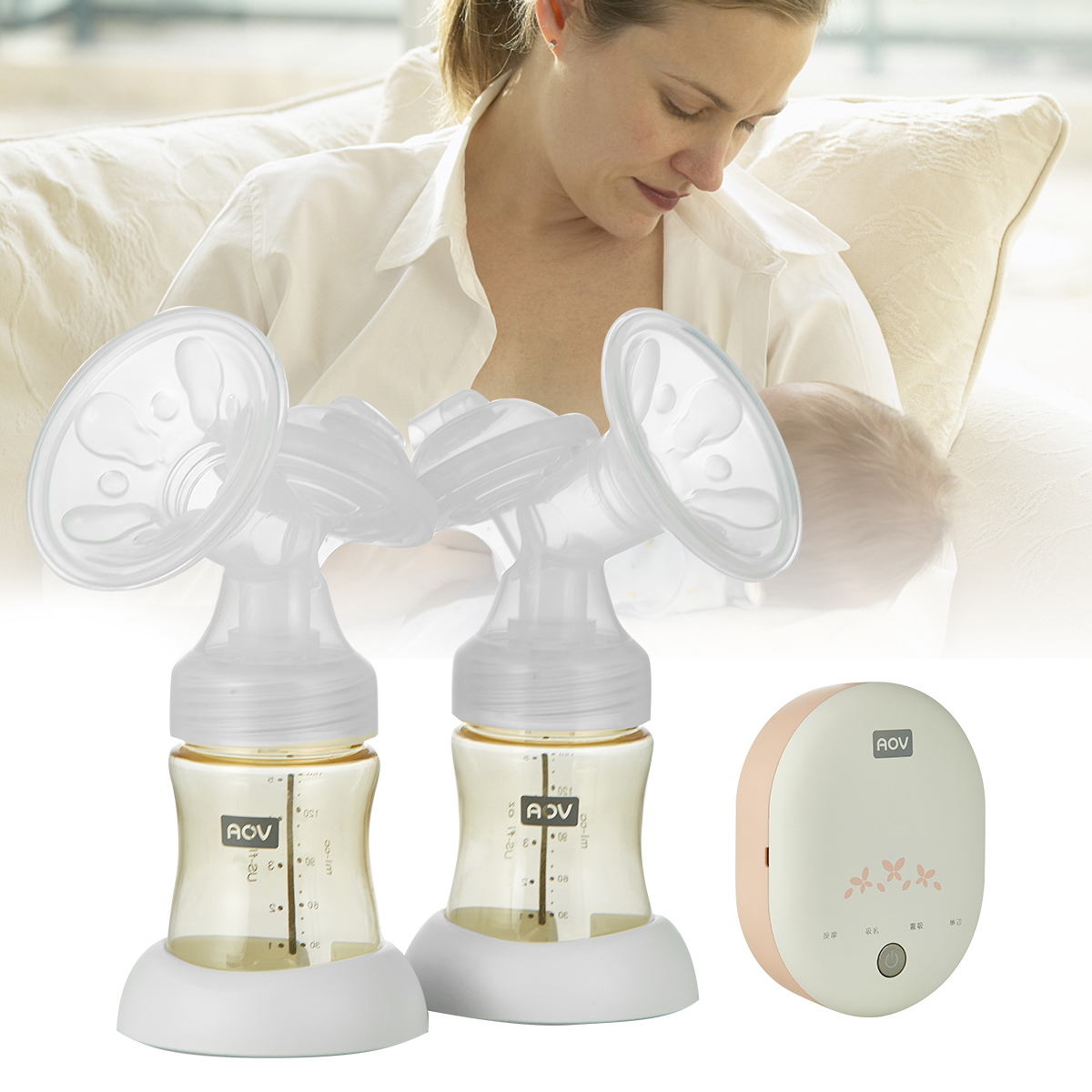 Protoiya Breast Pump, Electric Double Breast Pump Rechargeable,3 Modes