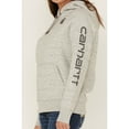 thumbnail image 2 of Carhartt Women's Clarksburg Sleeve Logo Hooded Sweatshirt Heather Grey X-Small, 2 of 4