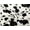Black/White Cow, variant on Minerva Velboa Faux Fur Fabric Tiger - per yard