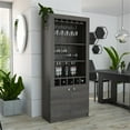 thumbnail image 2 of Pemberly Row 69" Bar Cabinet with Wine Rack in Espresso, 2 of 4