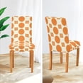 thumbnail image 3 of Yayeee 4 Pack Dining Chair Covers Stretch Parson Chairs Slipcovers Seat Protector, Orange Geometric Pattern, 3 of 6