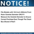 thumbnail image 6 of Detroit Axle - Front Brake Kit for 2013-2017 Ford Escape 2014-2018 Transit Connect, Disc Brakes Rotors 2015 2016 Ceramic Brake Pads Replacement: 12.6" inch Rotors, 6 of 8