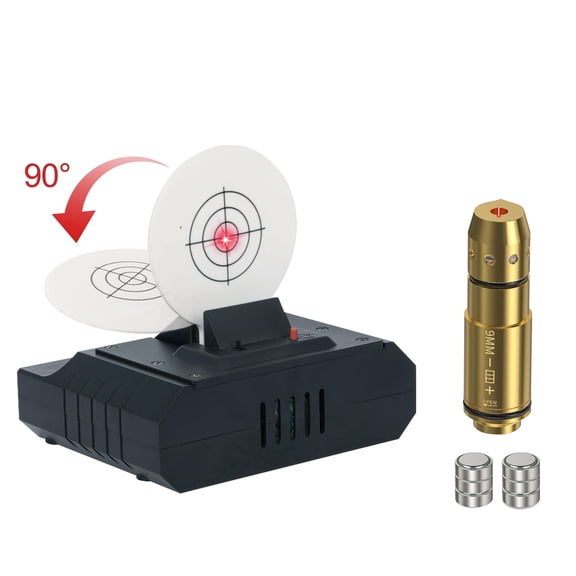 9mm Dry Fire Laser Training system -With Automatic Reset -Sound Feedback For Knockdowns -Compact And Portable -Ideal For Indoor Shooting Training -Top Choice For Hunter Shooting Training Equipment