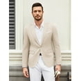 thumbnail image 3 of COOFANDY Men's Casual Slim Fit Blazers Sport Coats One Button Notch Lapel Business Suit Coats for Men, 3 of 6