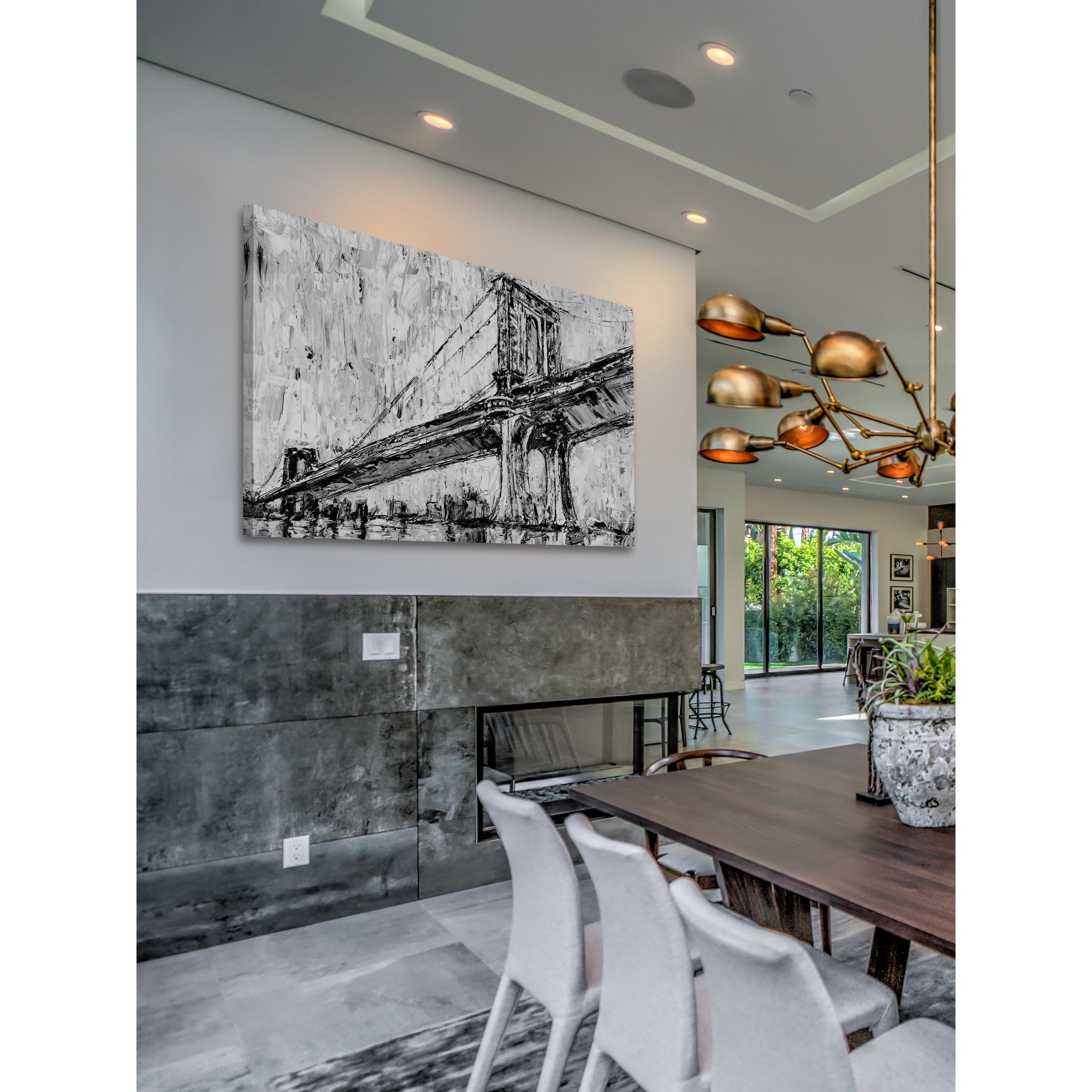 "Suspension Bridge I" Painting Print on Wrapped Canvas