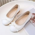 thumbnail image 2 of BOBOGOJP Girls Dress Shoes Flower Shoes Princess Mary Jane Shoes for Girls for Wedding, Party, Birthday (Toddler/Little Kid/Big Kid) White for 8.5, 2 of 9