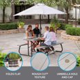 thumbnail image 4 of LIFETIME 6-Foot Folding Picnic Table, Rough Cut Grey, 4 of 7