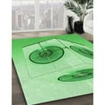 thumbnail image 2 of Ahgly Company Indoor Square Patterned Jade Green Area Rugs, 6' Square, 2 of 6