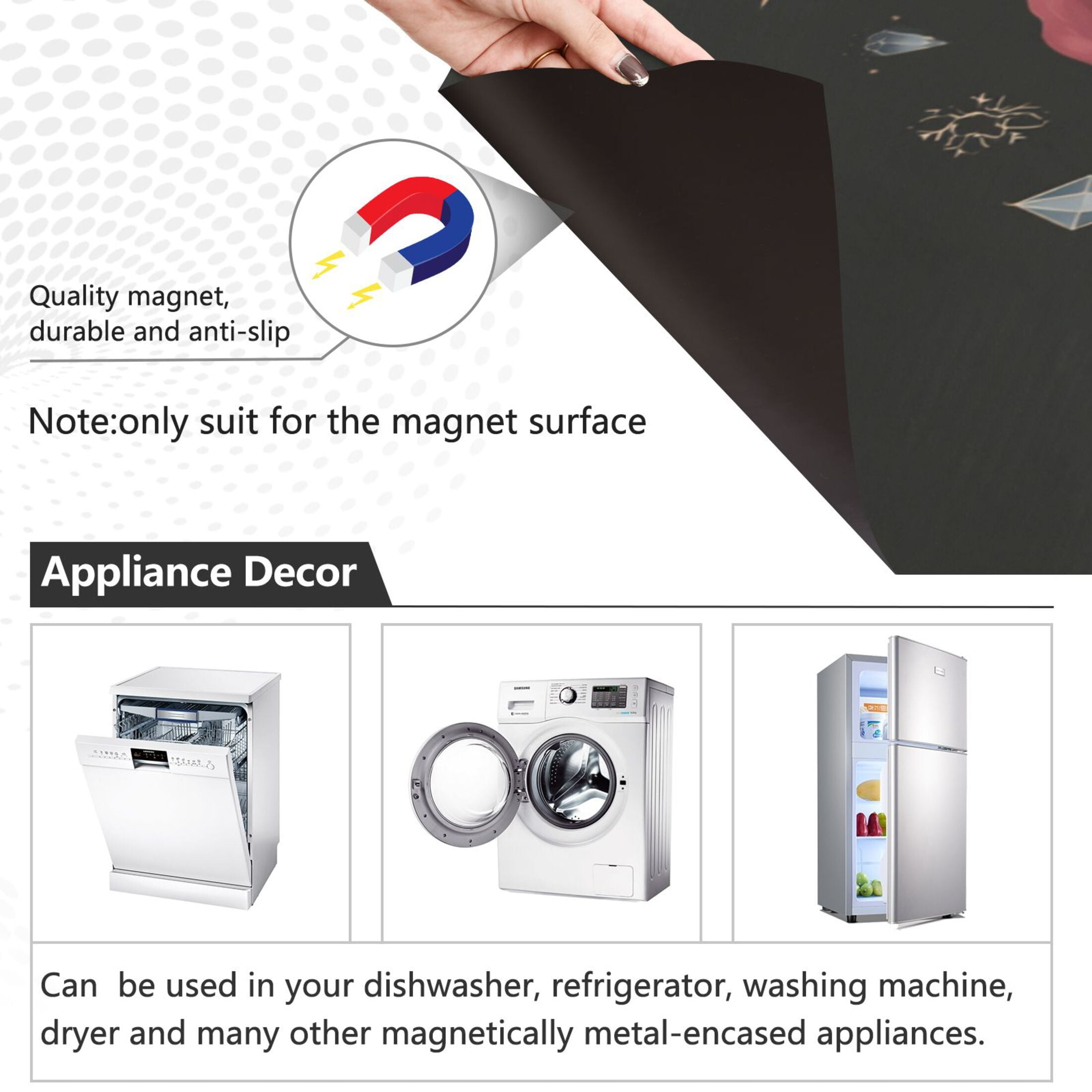 Dishwasher Sticker Magnetic Dishwasher Sticker Magnetic Decorative Sticker Refrigerator Sticker Dishwasher Decorative Stickers Magical Christmas Black Owl
