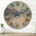 thumbnail image 2 of Designart 'Birds and Winter Trees By River' Lake House Wood Wall Clock, 2 of 5