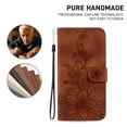 thumbnail image 2 of Dteck for iPhone 14 Pro Wallet Case,Premium PU Leather Embossed Pattern Folio Flip Case with Card Holders Wrist Strap Kickstand,Folio Purse Cover for iPhone 14 Pro,Brown Lily, 2 of 6