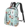 thumbnail image 2 of Daiia Christmas Winter Animals School Backpack for Men and Women Lightweight Backpack Durable Backpack Water-Resistant,Travel,Work Bag, 2 of 9