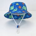 thumbnail image 6 of XUNKUSGA Baby Sun Hat Lightweight Wide Brim bucket hat UPF 50+ Toddler Beach Hat Casual Sun Protection summer hats with Adjustable Chin Strap,Blue,1-2Y, 6 of 8