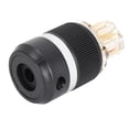thumbnail image 3 of Pure Copper Power Plug, Audio Power Plug Anti Oxidation 24K Gold Plated Wearable Noise Reduction  for Audio Visual Appliances F101G Female, 3 of 7