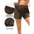 thumbnail image 4 of Attraco Womens Elastic Waist Swim Shorts High Waisted Tummy Control Swimming Shorts, 4 of 6