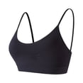 thumbnail image 2 of Women's Y Back Sports Bra Gathering Padded Yoga Top, Thin Spaghetti Strap Seamless Lingerie, Low Impact Wireless Workout Bralette, Sexy Beautiful Back Fitness Vest, Smooth Invisible Base Layer, 2 of 5