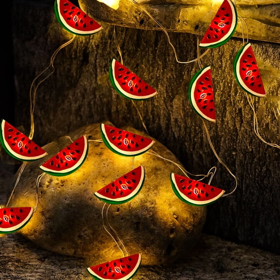 Sunjoy Tech Watermelon-Shaped LED String Light Non-glaring Low-Power Consumption Battery Operated Fairy Light Party Decoration