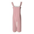 thumbnail image 3 of Women Loose Casual Jumpsuits Linen Wide Leg Jumpsuits Bib Pants Baggy Rompers Overalls With Pockets Dress for Women New Years Eve Jumpsuit Women New Jumpsuits for Women Juniors Jumpsuits Formal Short, 3 of 4