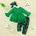 thumbnail image 2 of MZXELPRJD Toddler Girl Baseball Outfit My First Christmas Outfit Boy Sweat Set for Boys Sweat Girls 10-12 Baby Gifts for Girls Gifts Newborn Baby Boy, Green 18-24 Months, 2 of 9