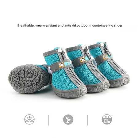 Kselythan Pet Dog Shoes  Breathable Dog Boots & Paw Protectors  Non Slip Causal Shoes for Outdoor Walking  Sports and Hot Pavement  4Pcs