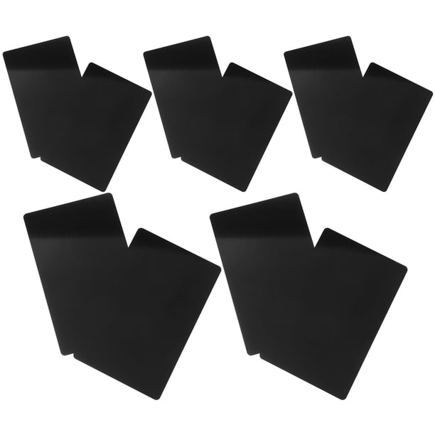 unbranded 10Ud Tarjetas Metálicas Negras Para Práctico Y Acabado Fino