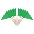 thumbnail image 1 of 100 Pcs Palillos de bandera decoraciones para pasteles marcadores de queso decoraciones de fiesta color verde, 1 of 7