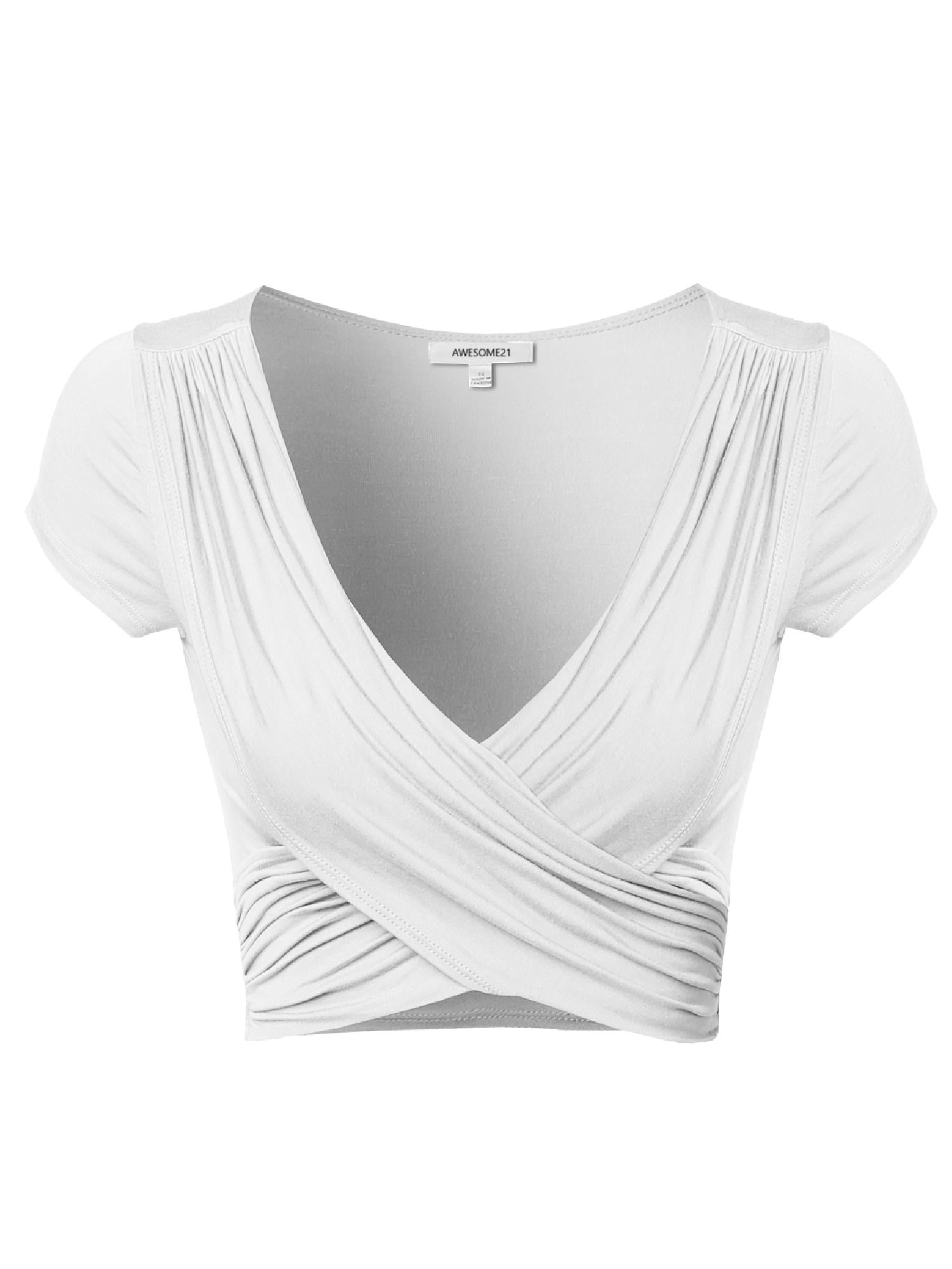 long sleeve crossover crop top