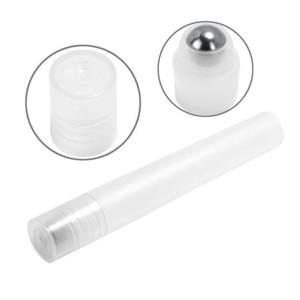 10pcs 10ml Botellas de Plástico con de material acero Inoxidable para Perfumes de Aceites Esenciales Crema para