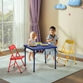 thumbnail image 2 of Homy Casa Kids Picnic Table Set of 3, Foldable Table and Chairs for Outdoor & Indoor Play, Colorful, 2 of 7