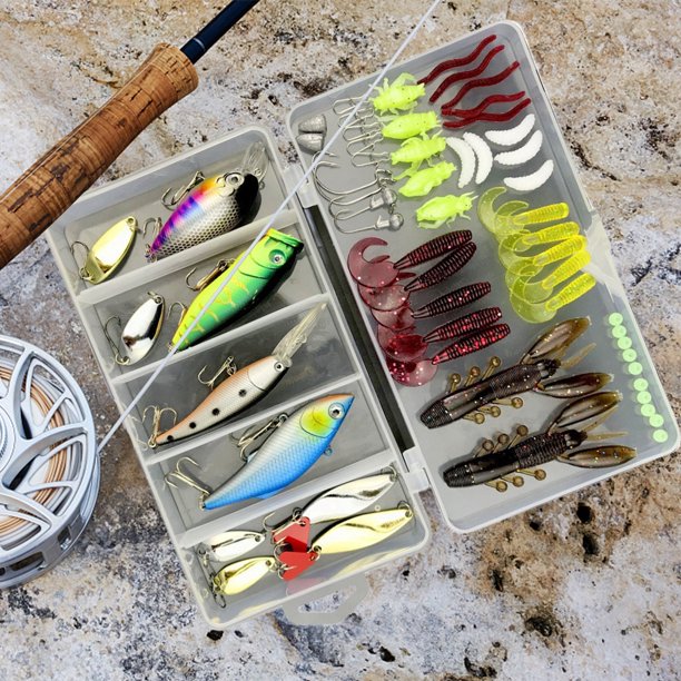 Kit De Señuelos De Pesca 59/84/122/164 Uds Kit de señuelos de pesca multifunción pesca Metal Jig equipo de pesca