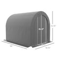 thumbnail image 4 of Dranite  6x8 FT Galvanized Metal Shed, Waterproof Portable Garage for Bike & Storage, 4 of 11