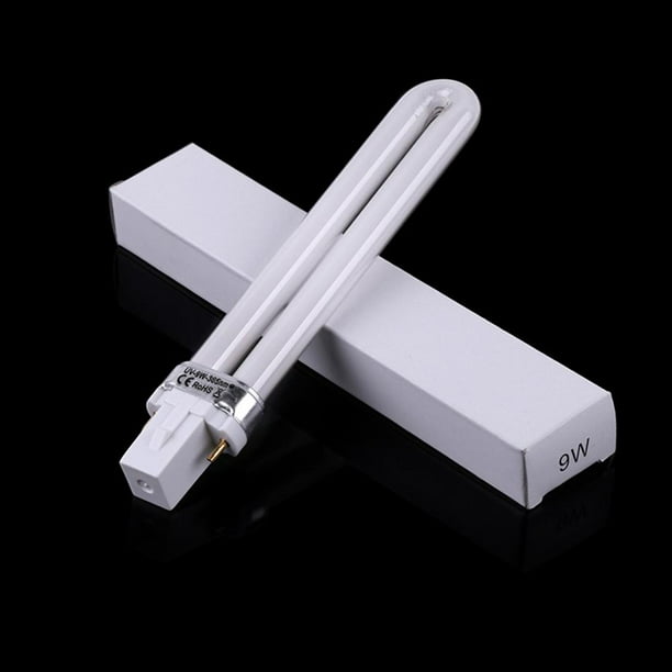 Bombilla de luz UV en forma de U, reemplazo de tubo, bombillas de lámpara de 9W, secador de esmalte para decoración de uñas