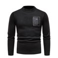 thumbnail image 2 of Dvkptbk Men's Pull Col Rond Sweater Hiver Slim Slim Chaud Pull à Manches Longues en Maille Causale Mode Sweater Sweater, 2 of 5
