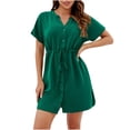 thumbnail image 2 of Mefallenssiah Femmes Mode d'Été Vendu Couleur Manches Courtes V-Cou Bretelles Pull Robe, 2 of 5