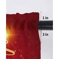 thumbnail image 6 of Christmas Curtains 45 Inch Length,Sheer Curtains for Bedroom Living Room Window Abstract Golden Sparkle Xmas Tree Red Winter Rod Pocket Drapes Kitchen Curtains Small Half Window 52"x45" 2 Panels, 6 of 7