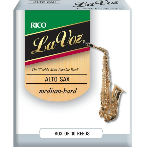 La Voz Alto Saxophone Reeds - Medium Hard, 10 Box