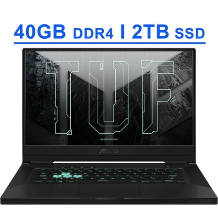 ASUS TUF DASH F15 Gaming Laptop 15.6" FHD IPS 240Hz Display 11th Generation Intel Quad-Core i7-11370H 40GB DDR4 2TB SSD NVIDIA GeForce RTX 3070 8GB Backlit Keyboard Thunderbolt4 WiFi6 HDMI Win10