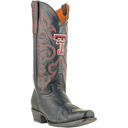 Men's Black Texas Tech Red Raiders 13" Boardroom Embroidered Boots by GameDay Boots