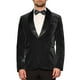 thumbnail image 1 of INSPIRAR CHIC Blazer de Hombre con Solapa de Chal de Un Botón Ajustado para Boda Traje de Tuxedo de Terciopelo Talla XL Negro Profundo, 1 of 4