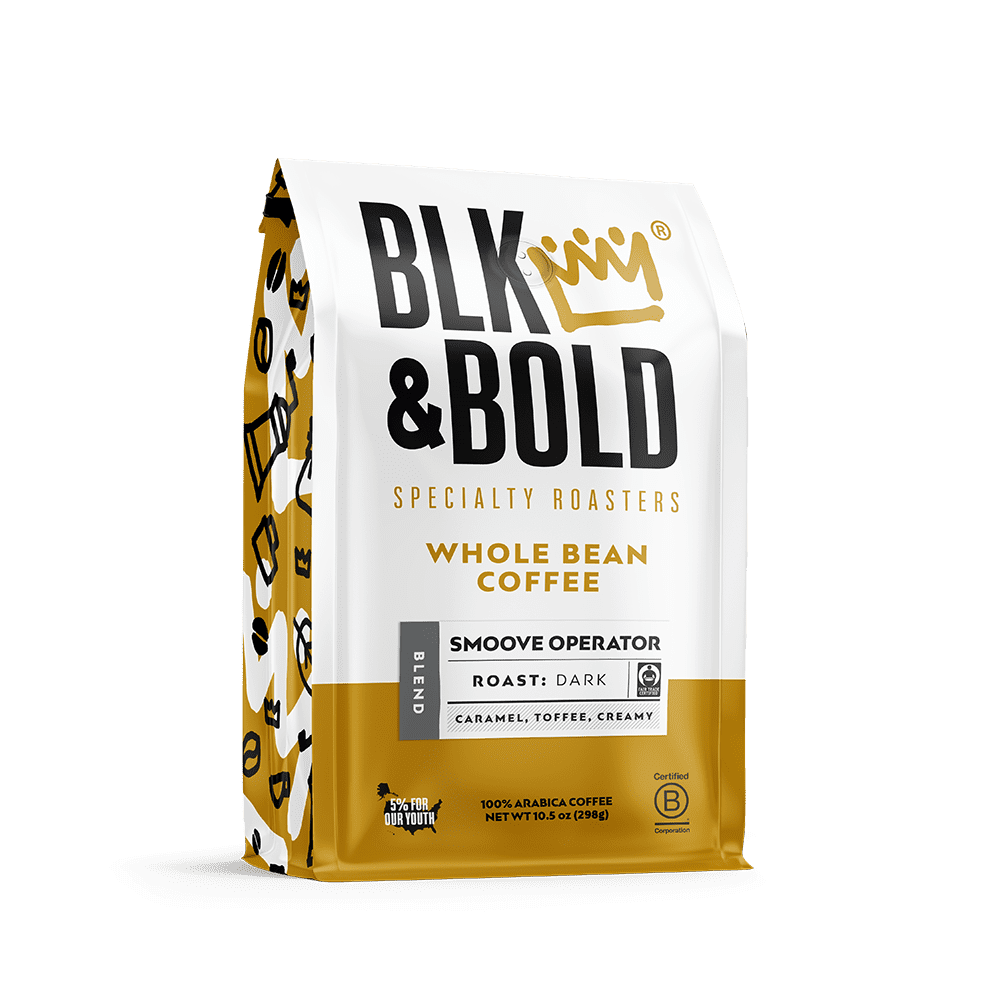 BLK & Bold Smoove Operator Blend, Dark Roast Whole Bean Coffee - 10.5 oz