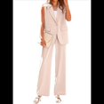 thumbnail image 1 of Conjuntos de 2 Piezas para Mujer: Chaleco Sin Mangas y Pantalón , Conjunto de Blazer Informal de Negocios. Caqui M, 1 of 6